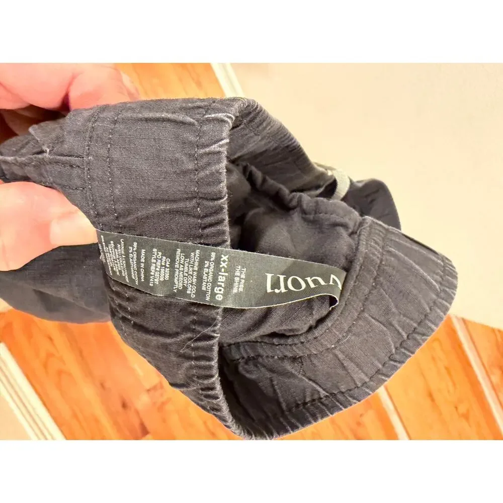 Vuori Jogger Pants Men XXL Black Elastic Waist Drawstring Zip Pocket - Picture 5 of 5